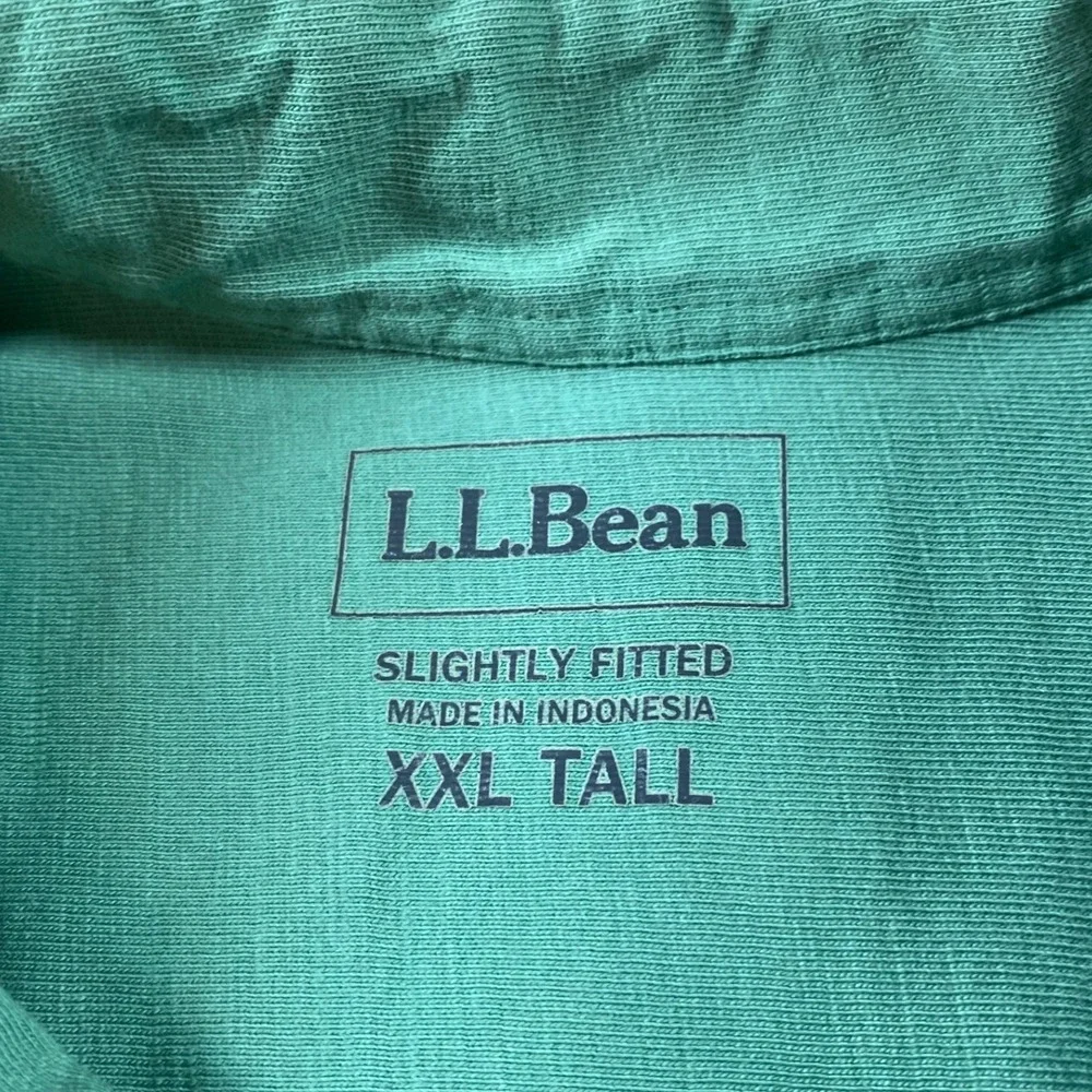 LL Bean Comfort Stretch Performance Button Front Knit Shirt Mens XXL Tall 2XLT